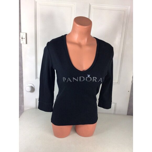 Pandora Top Blouse Crystal Encrusted Womens Small - Picture 7 of 7